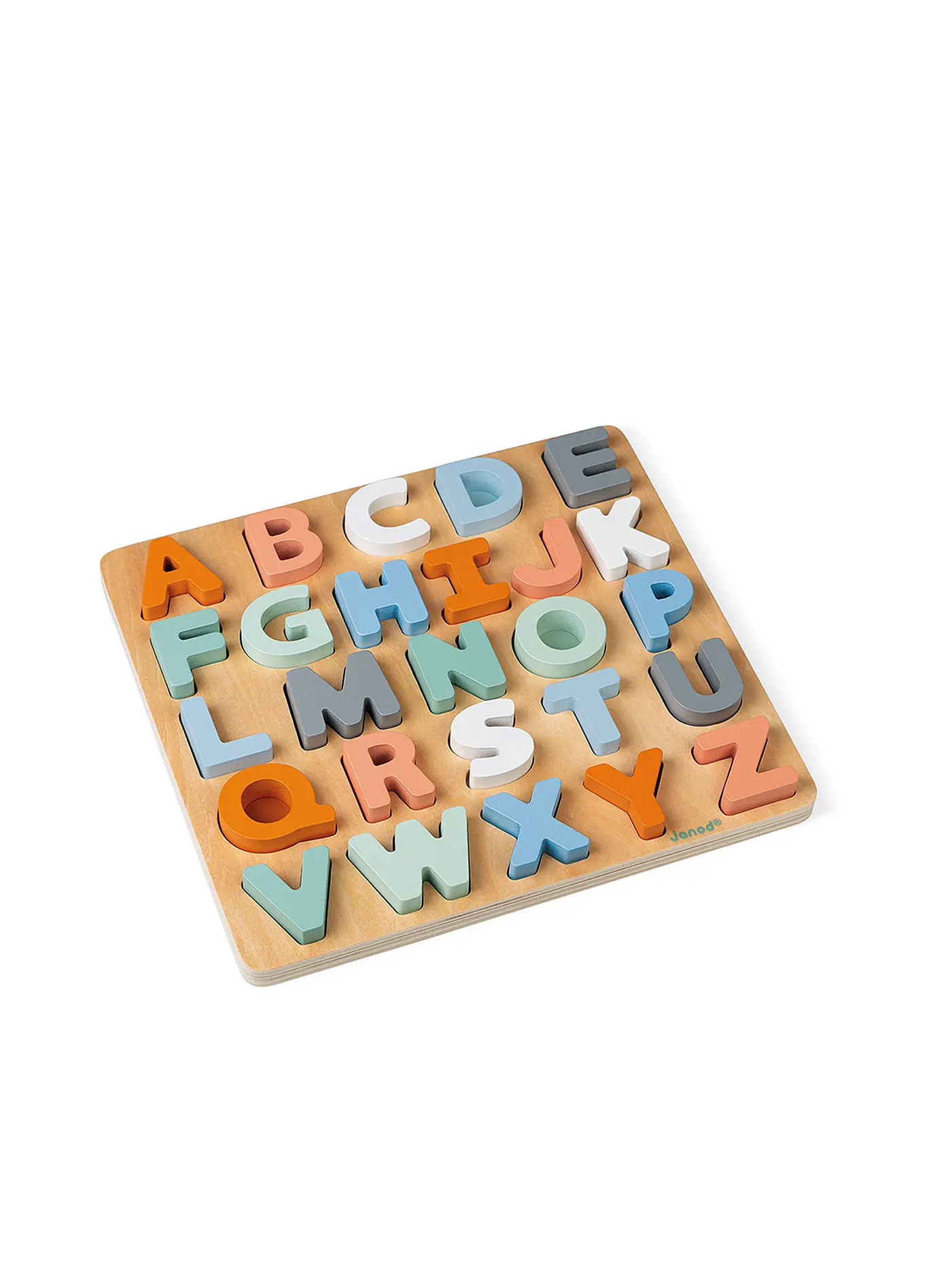 JANOD | Holzpuzzle Alphabeth mit Kreidetafel | 